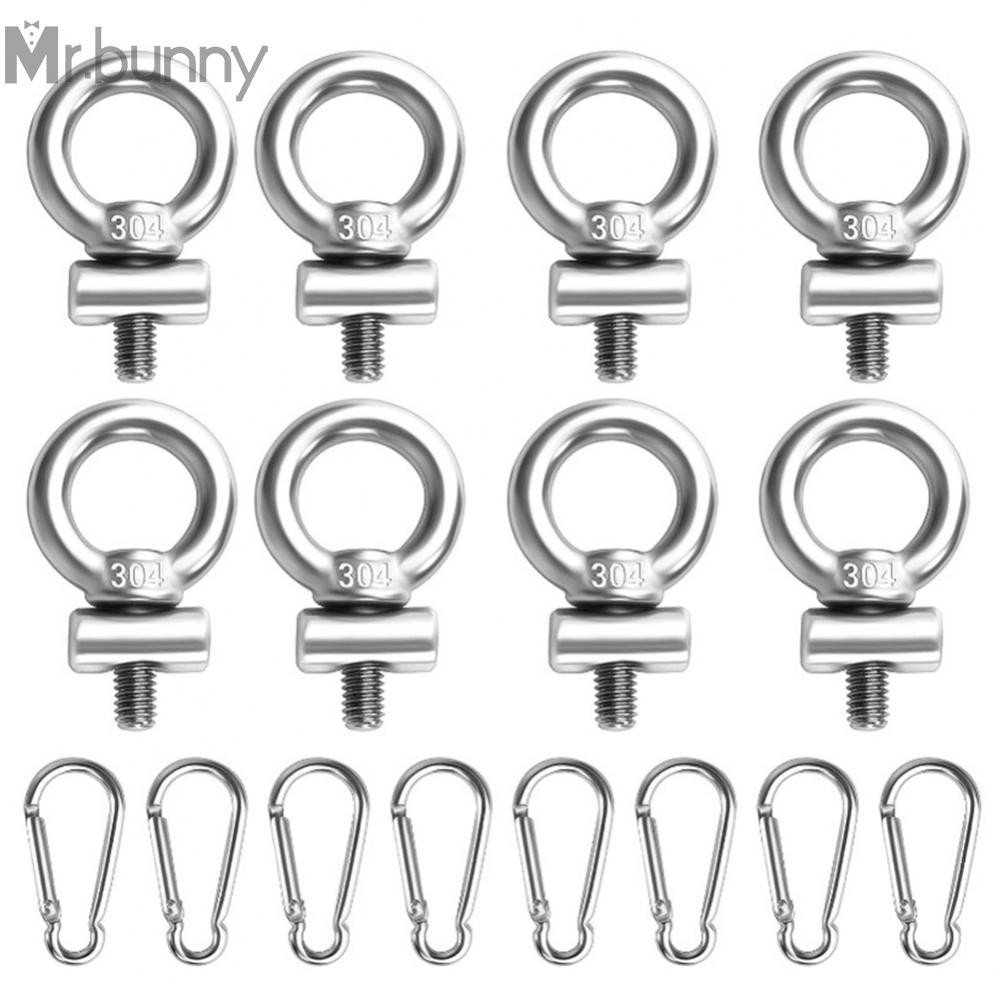 GOWTX Pack Of 8 Stopper For Piping Rail, 6 Mm Awning Motorhome Piping Stopper, Stainless Steel Piping Stopper With Carabiner, Hook Piping Strip For Piping Rail, Awning Hook, Accessories For Campervan - View #4
