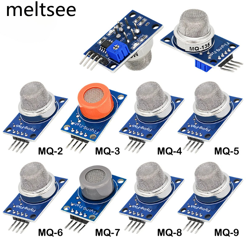 Mq-2 MQ-3 MQ-4 MQ-5 MQ-6 MQ-7 MQ-8 MQ-9 MQ-135 การตรวจจับควัน Methane ...