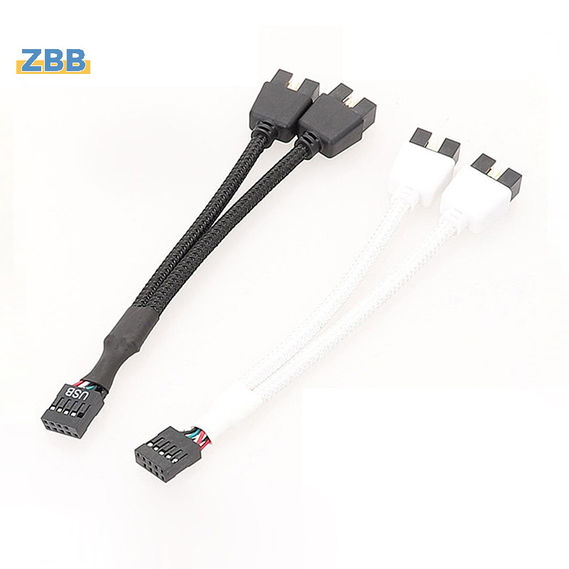Zbb>เมนบอร์ดusb2.0 9-pin To Dual 9-pin One-To-two 9PIN To Dual 9USB ...