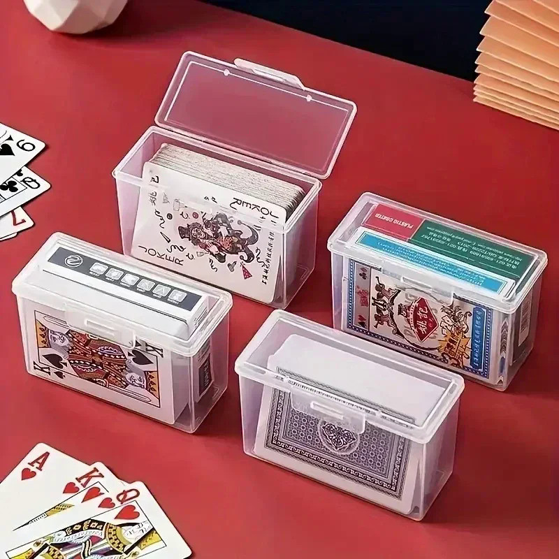 1/3pcs Playing Card Storage Box Transparent Deck Poker Case Plastic ...
