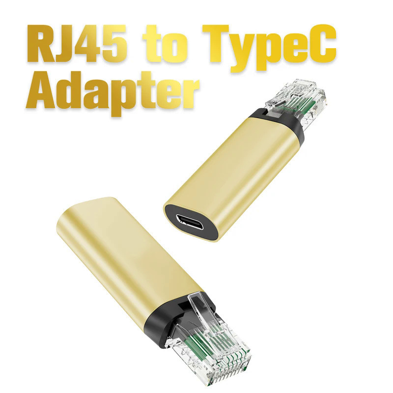USB C to RJ45 Adapter Ethernet connector 1Gbps Type-C Female to RJ45 ...