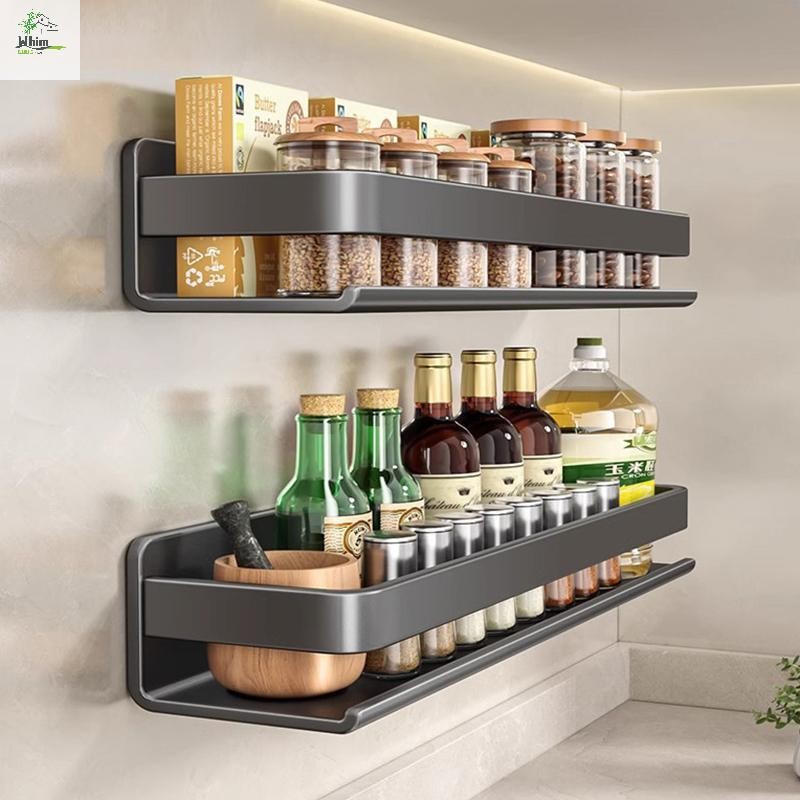 COD No-drill Wall-functional Kitchen Storage Rack ชั้นวางเครื่องเทศ ...