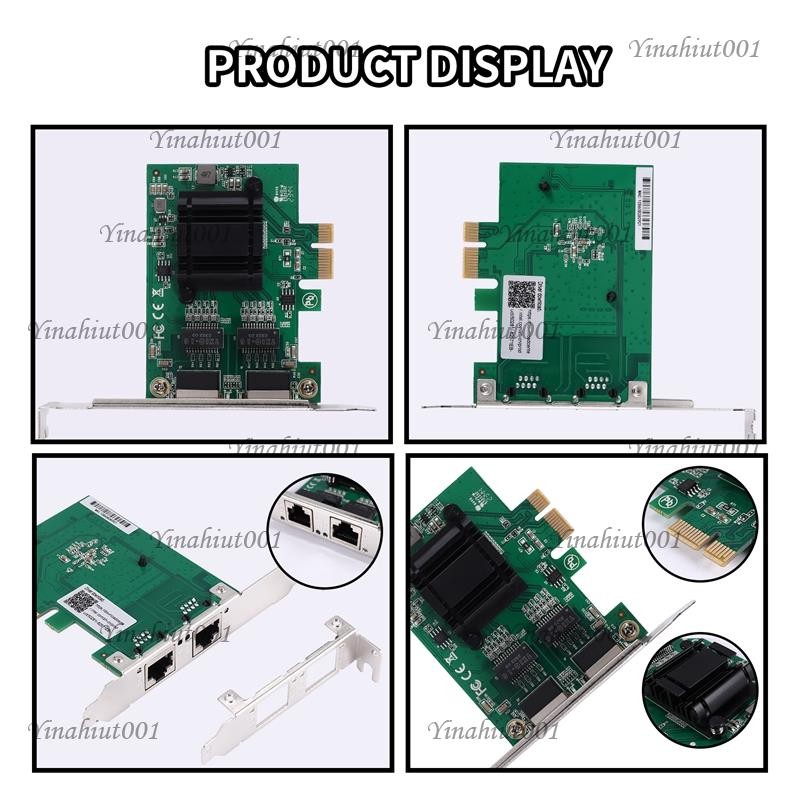 Yinahiut0012-Port Gigabit PCIe การ์ดเครือข่าย 1000M Dual Ports PCI ...