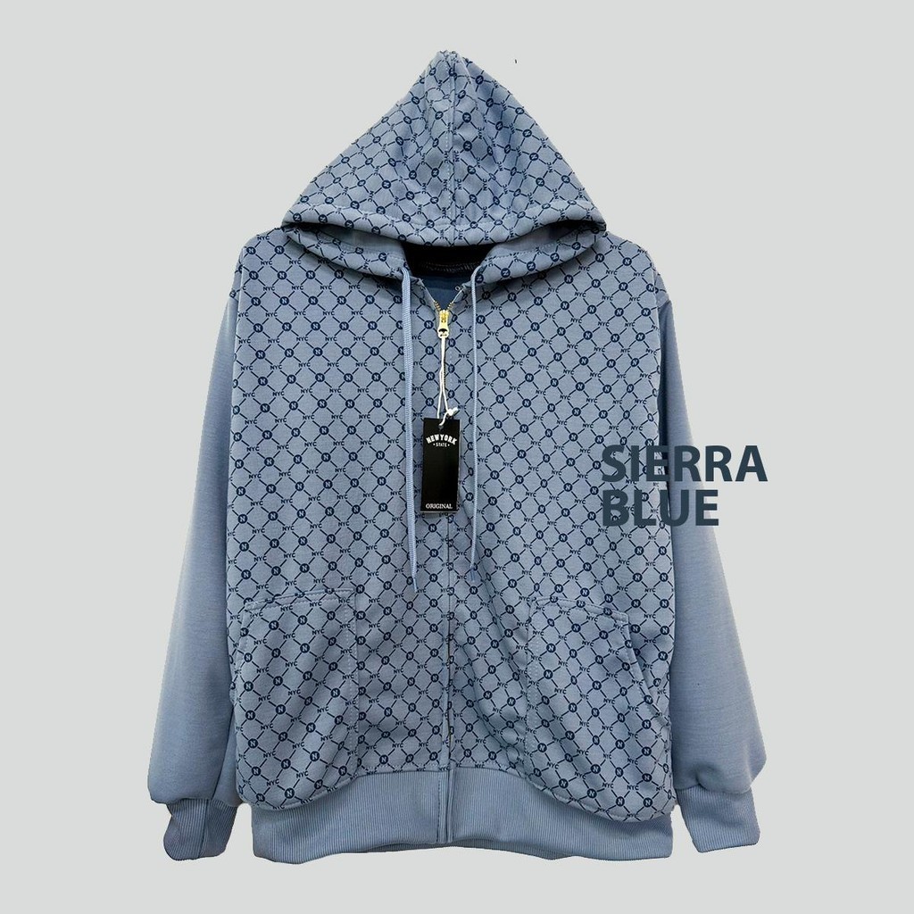 เสื้อกันหนาว New York Limited รุ่นพิมพ์ลาย พรีเมี่ยม เสื้อคลุมแขนยาว มีฮู้ด สีกรม แดง ครีม ดำ เทา เขียว กาแฟ พีช