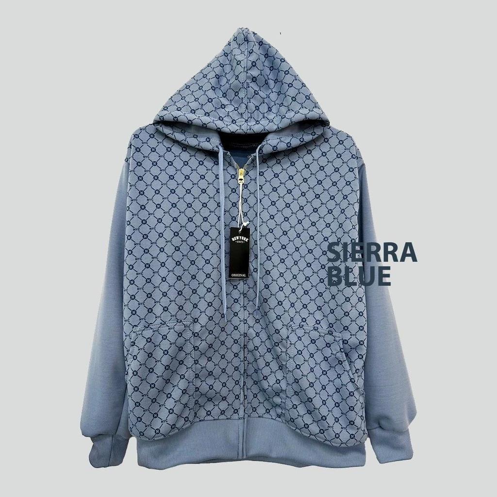เสื้อกันหนาว New York Limited รุ่นพิมพ์ลาย พรีเมี่ยม เสื้อคลุมแขนยาว มีฮู้ด สีกรม แดง ครีม ดำ เทา เขียว กาแฟ พีช https://wayoza.com