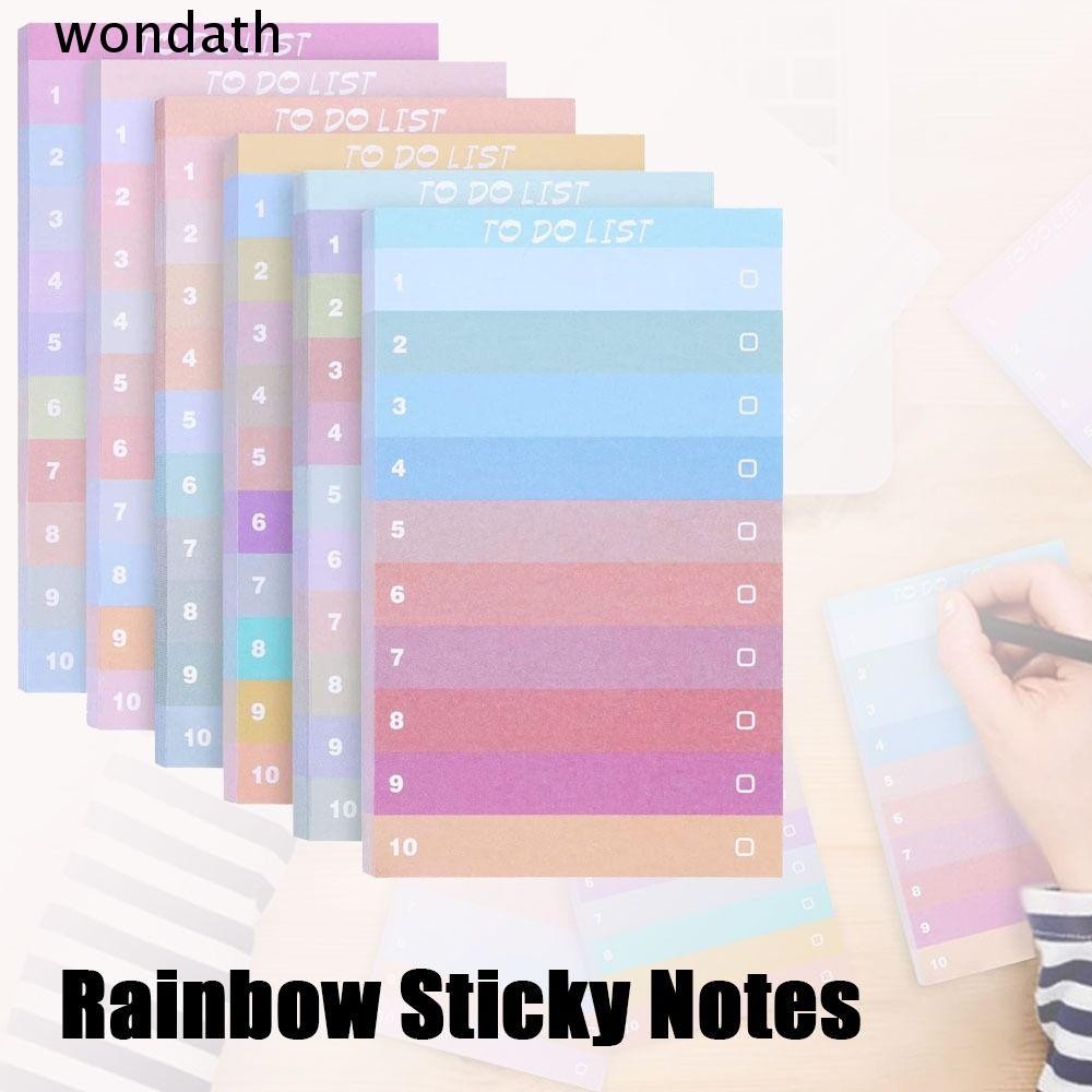 Wonda Sticky Notes, Office 50 แผ่น To Do List, School Stationery หลากสี ...