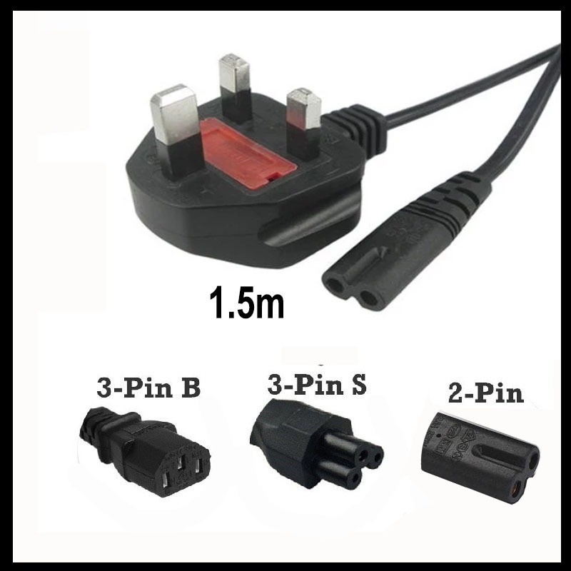 3 PIN 1.5M 700W 2500W UK 2 รูป 8 13A ฟิวส์เดสก์ท็อป PC LCD Monitor แล็ป ...