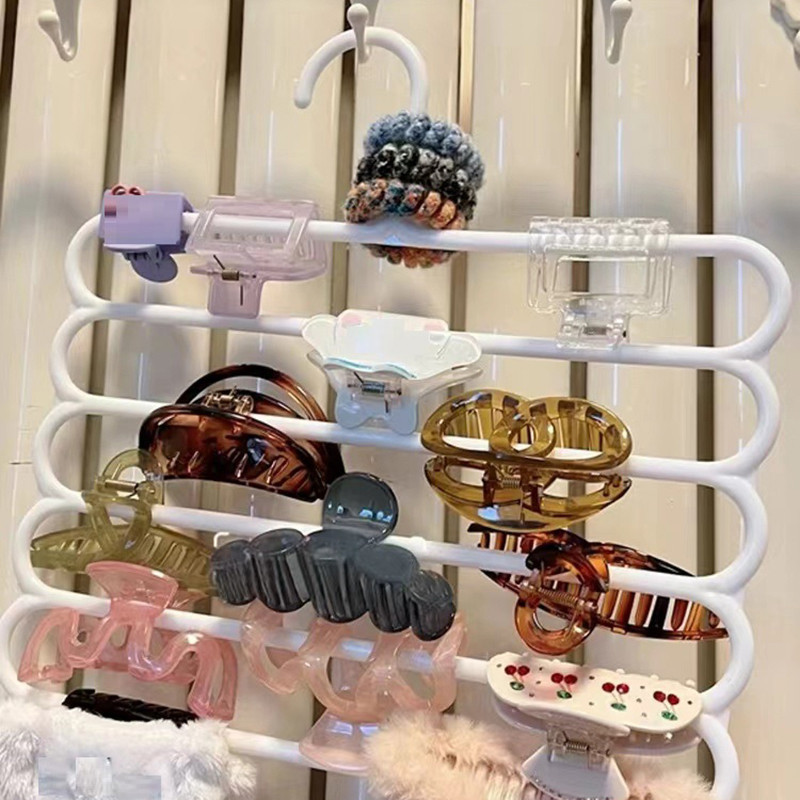 Bigrunng Hair Claw Storage Rack Organizer ความจุขนาดใหญ่ผู้ถือแขวนผนัง ...