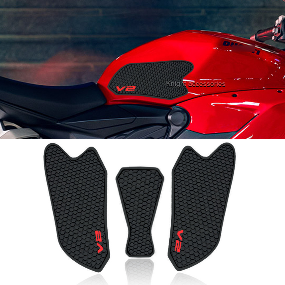 Protezioni Serbatoio Moto In Gomma Per Ducati Panigale V2 E Streetfighter V2 - Grip Antiscivolo, Design Ergonomico