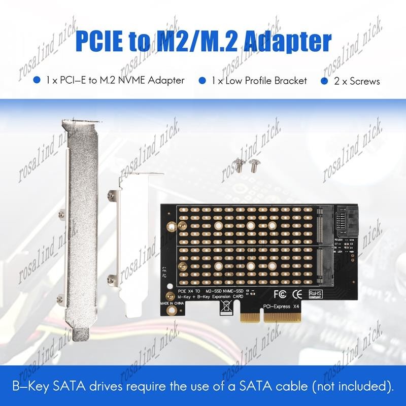[Rosalind_Nick]Pcie To M2/M.2 อะแดปเตอร์ M.2 Ngff ไปยังเดสก์ท็อป Pcie ...