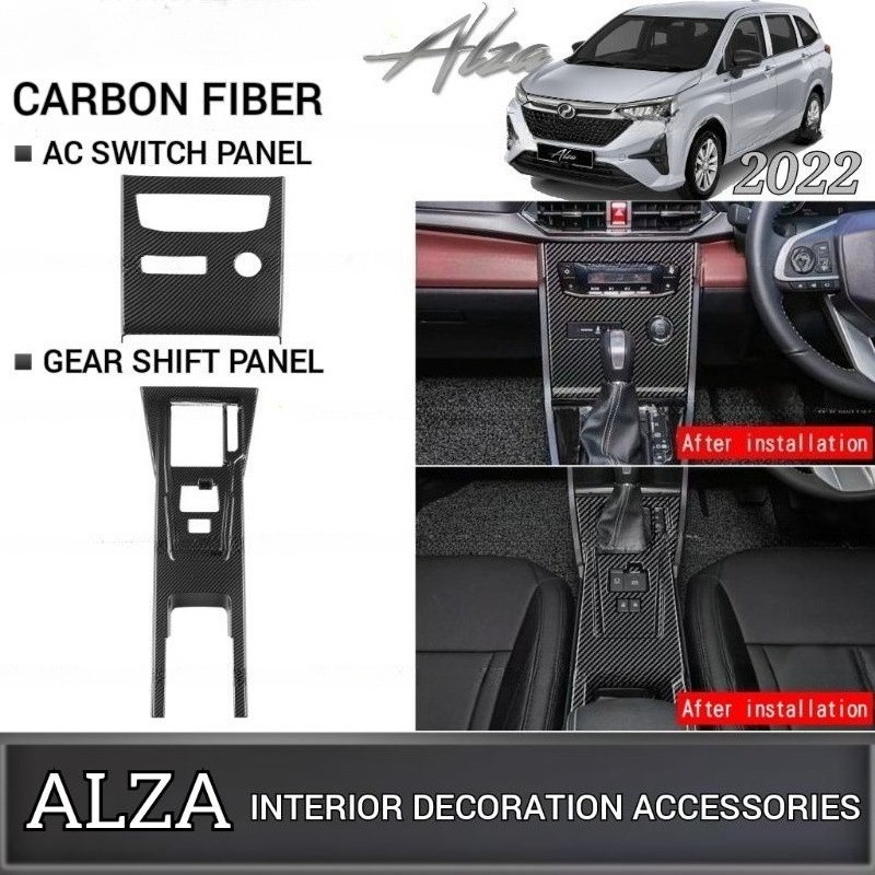 PERODUA ใหม่ ALZA 2022-2025 รถ CONSOLE GEAR SHIFT PANEL FRAME AC SWITCH ...