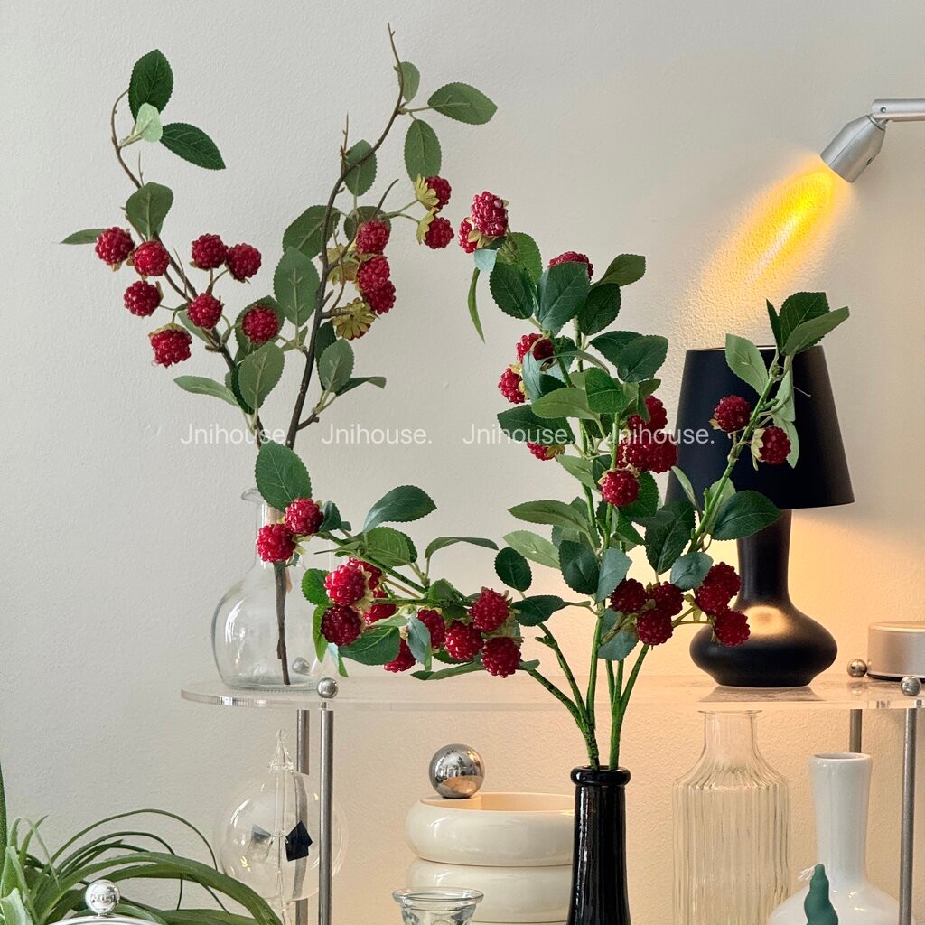 [พร้อมส่ง] Jnihouse : กิ่งราสเบอร์รี่ (Artificial raspberry branch ...