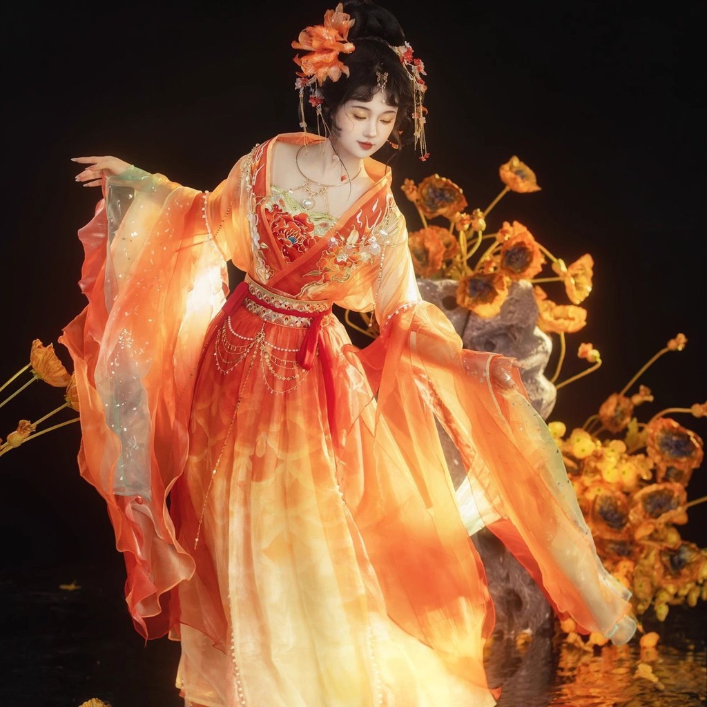 Han Jintang ปีมีปลา Koi ปรับปรุง Koi ปรับปรุง Hanfu North South Dynasty ...