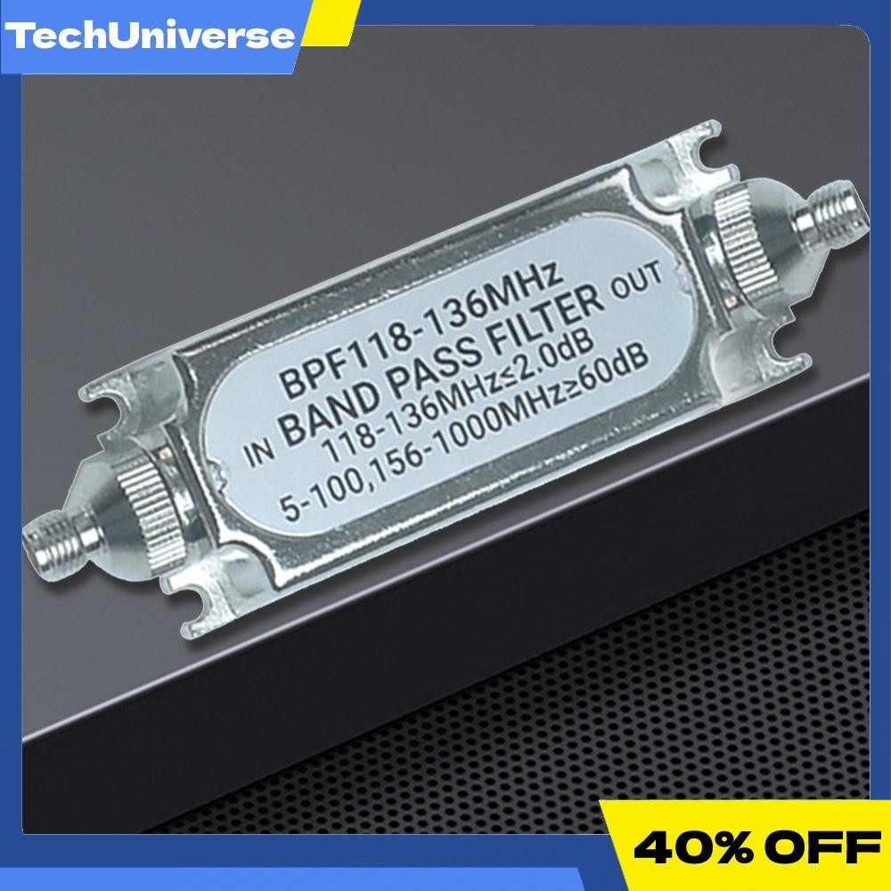 SMA BPF118-136MHz Band Pass Filter – Metal Case, 50 Ohm, For Aviation Air Band Frequency (118-136MHz)