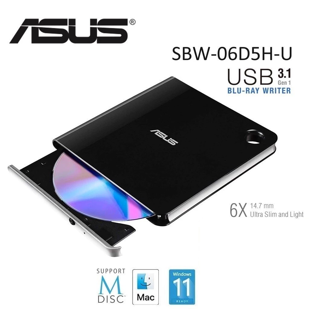 Asus External Storage ASUS External Blu-ray Burner - Ultra Slim BDXL ...