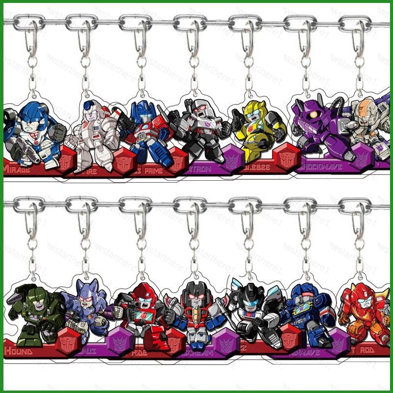 Jason Transformers Autobots Optimus Prime Bumblebee Megatron acylic key ...