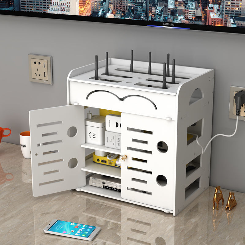 Router กล่องเก็บ wifi Storage Rack ไร้สาย Cat Wire Power Strip Board ...