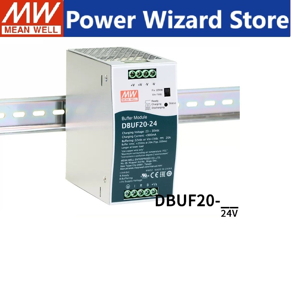 DBUF20-24 MEAN WELL Switching Power Supply DIN คู่มือ Rail 24V/20A DIN ...