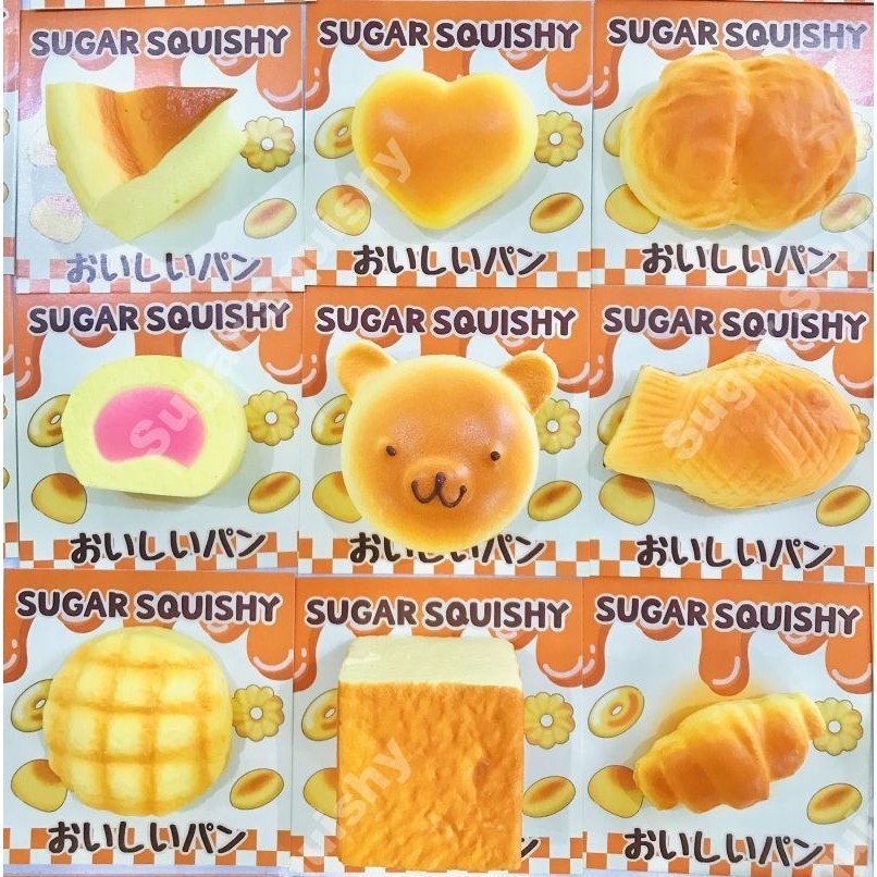 โปรโมชั่น Flash Sale : Sugar squishy เซ็ตขนมปังจิ๋วมีหลากหลายแบบ สกุชชี่ กลิ่นหอม น่ารัก เนื้อดี นุ่มสโลว์มาก