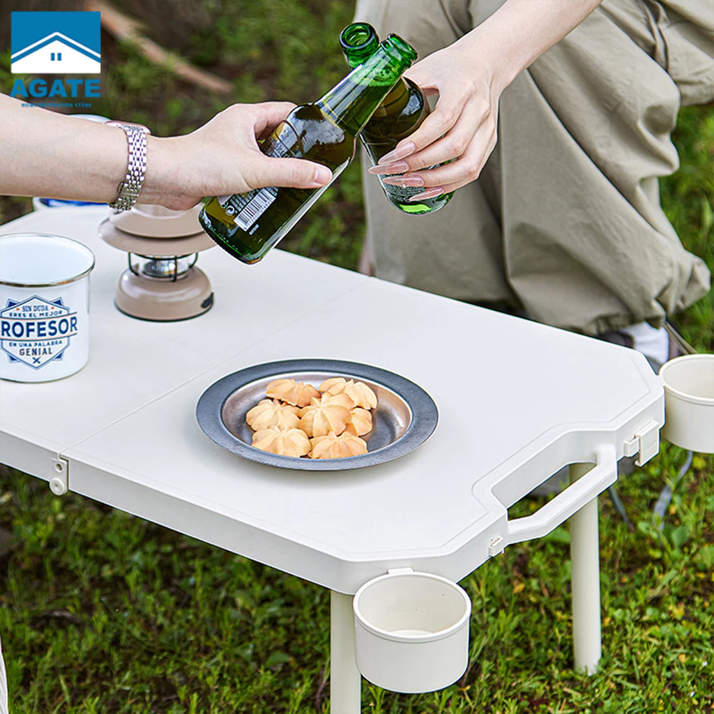 โต๊ะพับได้ โต๊ะพับสนามแบบพกพา โต๊ะพับตั้งแคมป์ Folding Table โต๊ะพลาสติก มัลติฟังก์ชั่น ตั้งแคมป์ จัดเก็บแบบพกพา