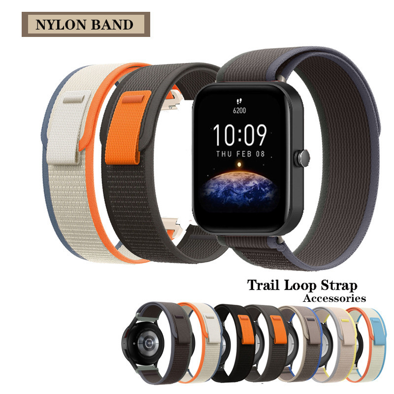 20 มม.22 มม.Trail Loop Band สายไนลอนสําหรับ Huami Amazfit Bip 6 5 / Bip ...
