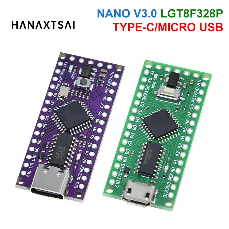 Lgt8f328p-lqfp32 MiniEVB TYPE-C MICRO USB เข้ากันได้กับ ATMEGA328 Nano ...