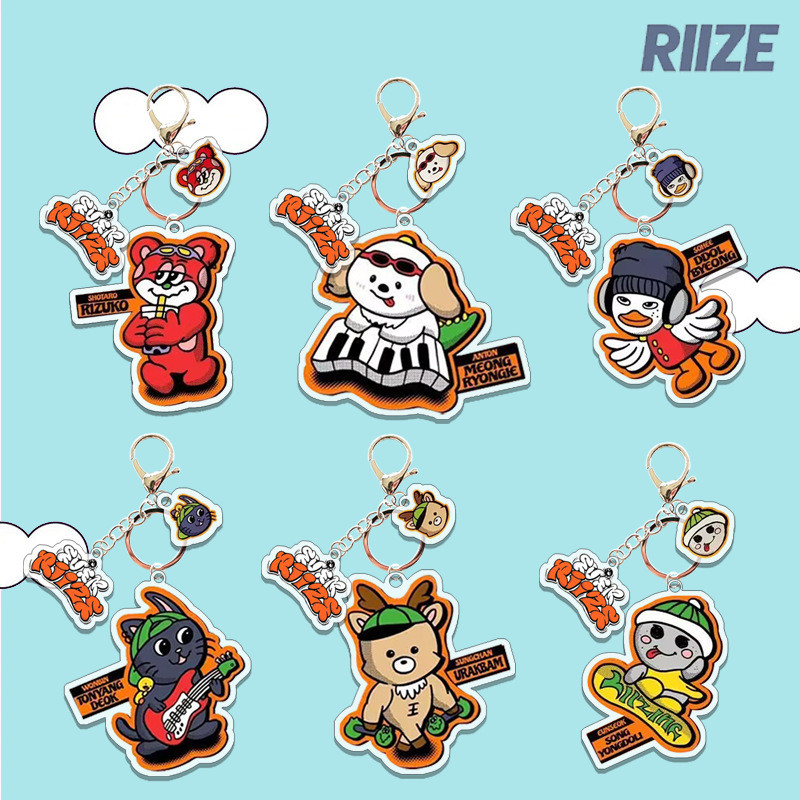 Kpop idol RIZE keyring EVER RIZE series พวงกุญแจอะคริลิคการ์ตูนน่ารัก ...