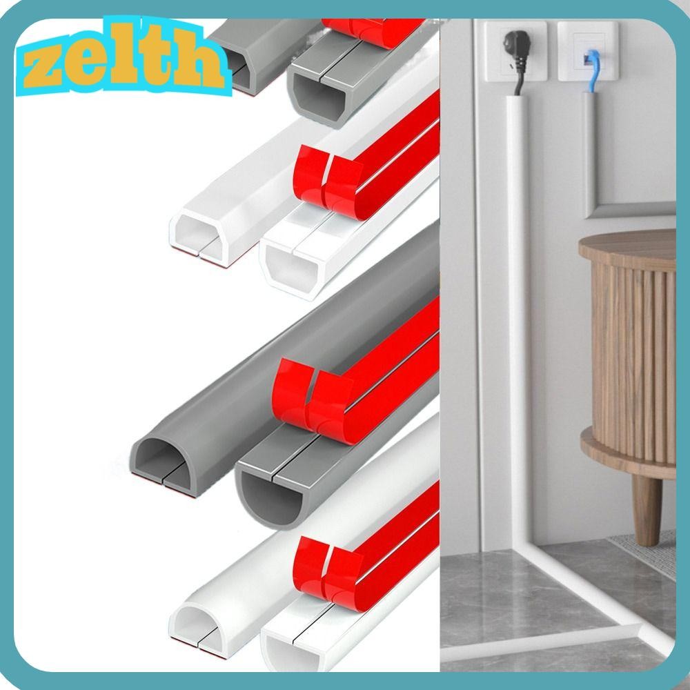 ZELTH ตัวป้องกันสายไฟ, Self-Adhesive Arc Floor Cord Cover, Cable Cover ...