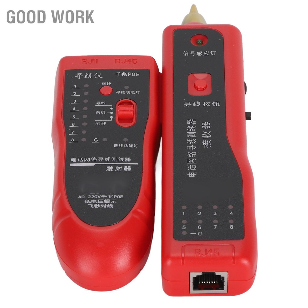 Good Work Line Finder RJ11 RJ45 Wire Tracker Strong Anti Interference ...