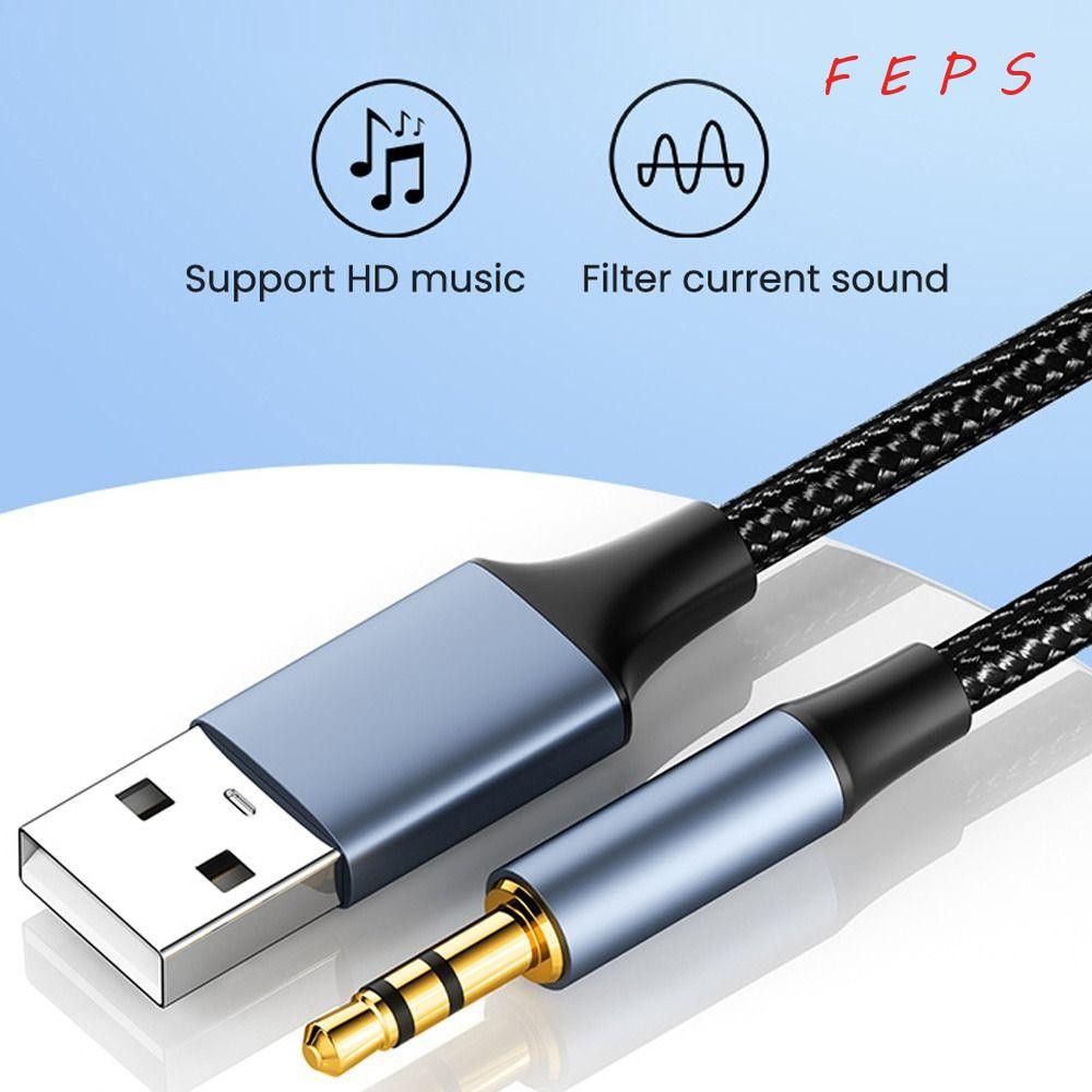 Feps ลําโพงสายสัญญาณเสียง USB A ถึง 3.5 แจ็คหูฟัง Aux Line | Shopee ...