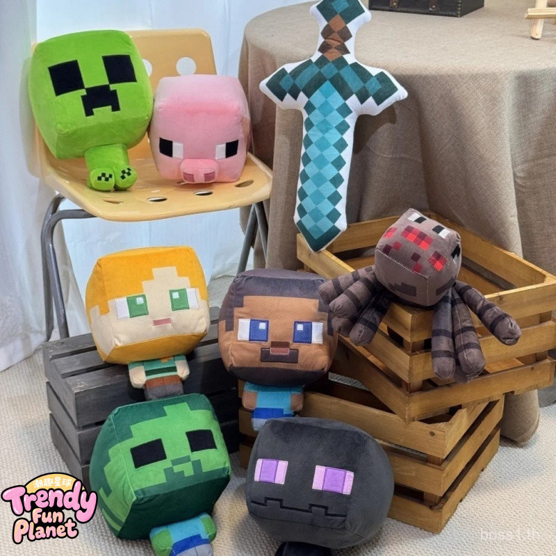 ใหม่ Minecraft Chuli ตุ๊กตา MINISO MINISO Minecraft ตุ๊กตาผ้ากํามะหยี่ ...