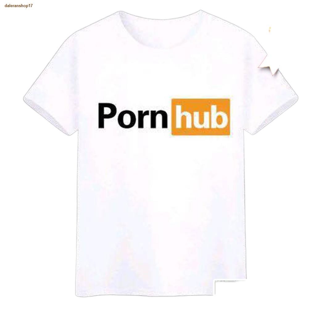 [S-5XL]จุดประเทศไทย[ถูกที่สุด]เสื้อ Pornhub สกรีนแ คอกลม สไตล์ ใส่สบายๆ  ชีฟอง การ์ตูน