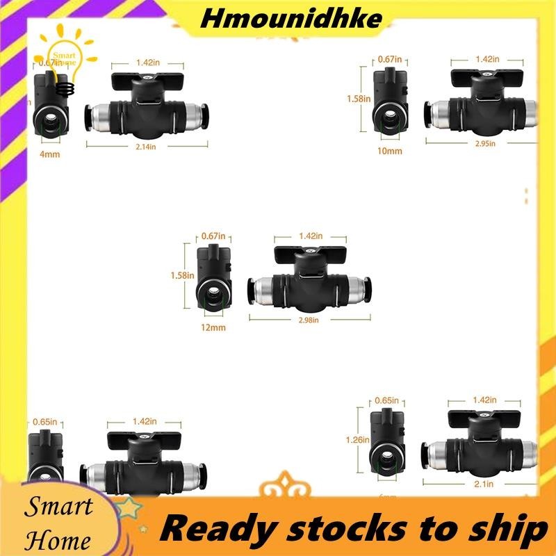 TAILONZ PNEUMATIC 8mm OD Ball Valve - Push To Connect Air Flow Control Valve (Pack Of 3)