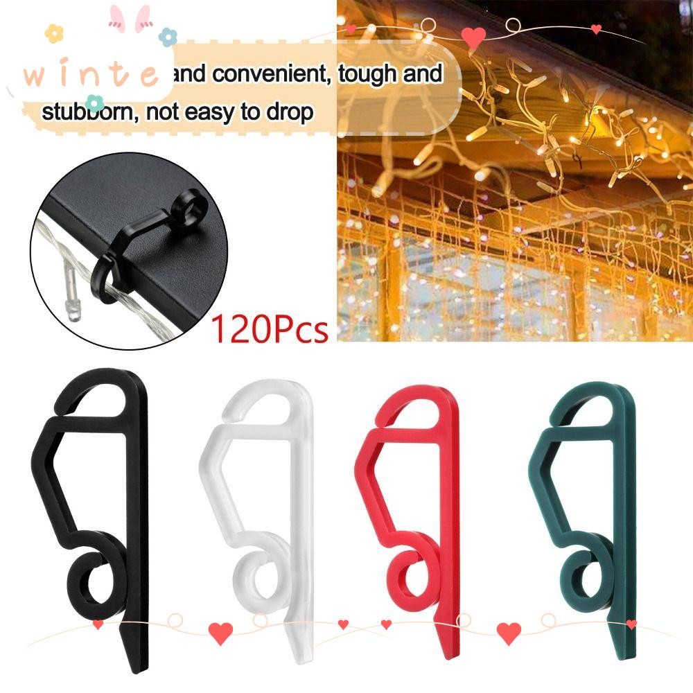 Winte 120 ชิ้น Mini Gutter Hook ตกแต่งแสงกลางแจ้งปี Party ตกแต่งตะขอกัน ...