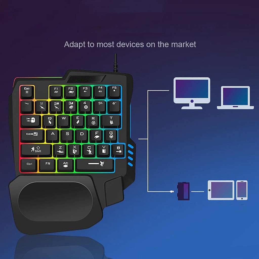 [Lszcx6l] Gaming Keypad Gaming Keyboard 35- Backlit-handed Small with ...