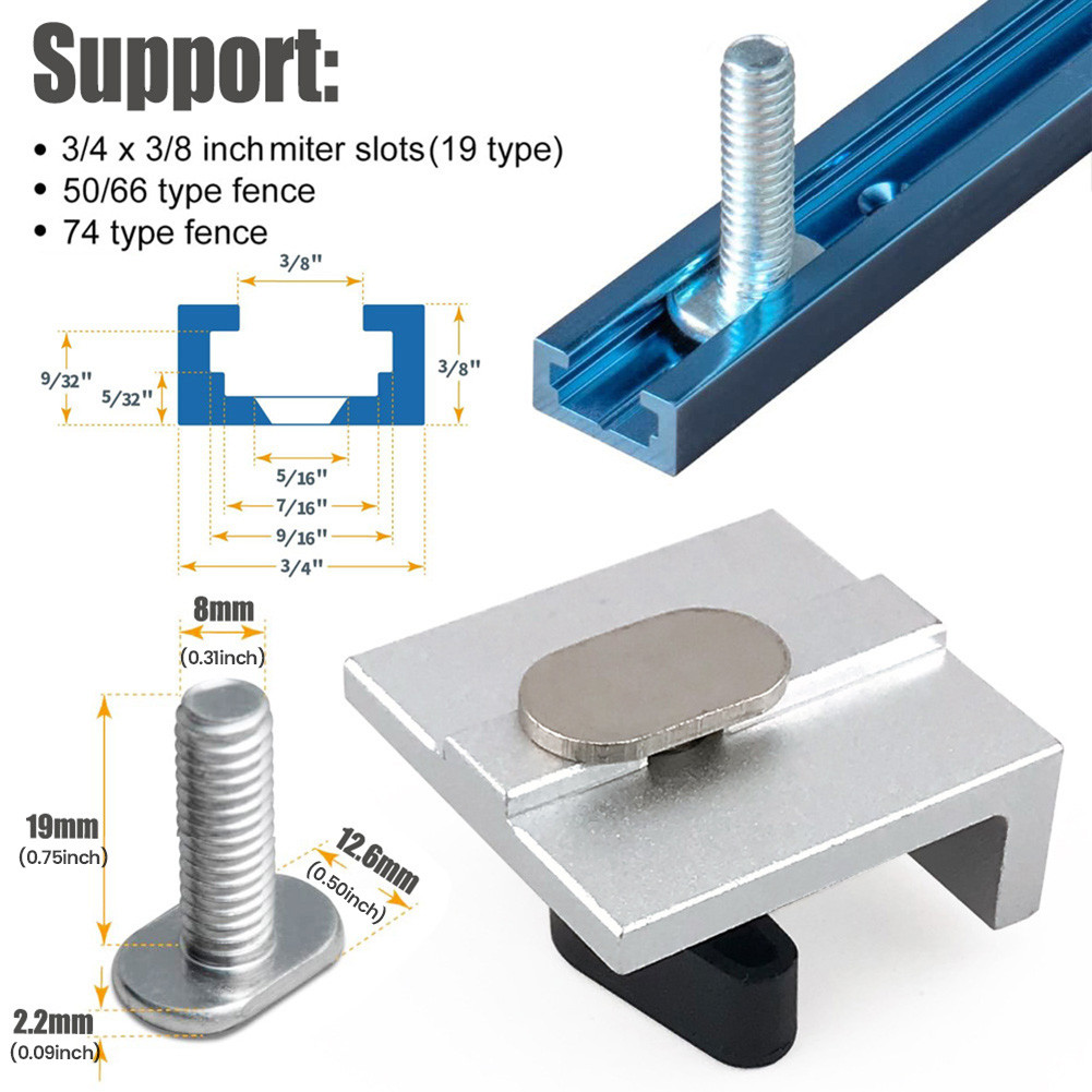 4 ชิ้น T Track Stop Block งานไม้หยุดบล็อก T-Track งานไม้อุปกรณ์เสริม ...