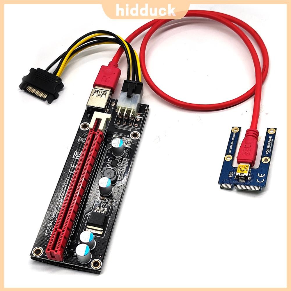 USB3.0 Mini PCI-E Riser SATA ถึง 4/6 พิน 16X PCIE อะแดปเตอร์การ์ดสายไฟ ...
