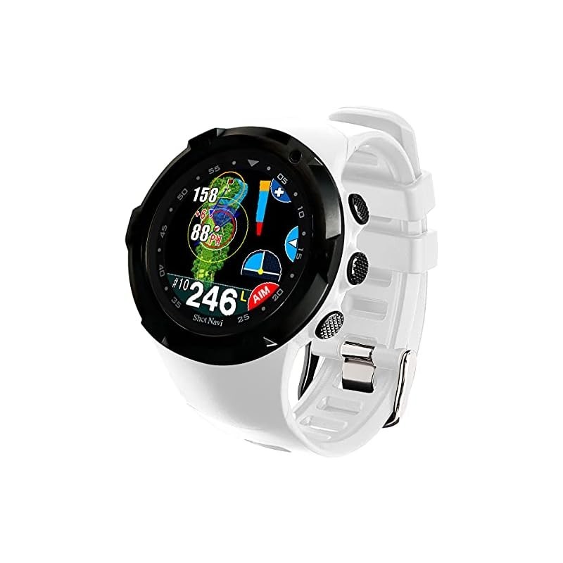 Shot Navi W1 Evolve (Shot Navi) White × Silver GPS Golf Shot Navi W1 Evolve (Shot Navi) White × Silver GPS Golf