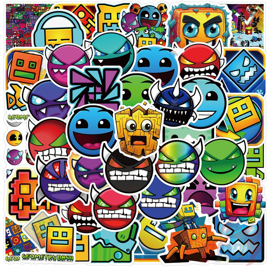 สติ๊กเกอร์ Geometry Dash Series 01 50 ชิ้น/เซ็ต DIY แฟชั่นสติ๊กเกอร์ ...