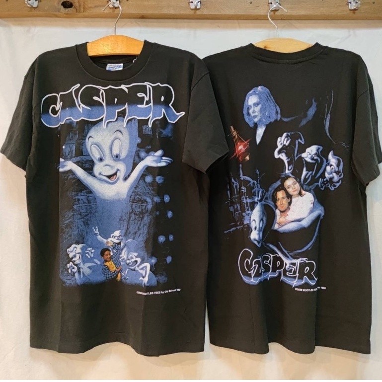 CASPER T-shirt เสื้อยืดผ้าฟอก Unisex Cotton 100% งานใหม่ ทำเก่า ผ้าฟอก ...