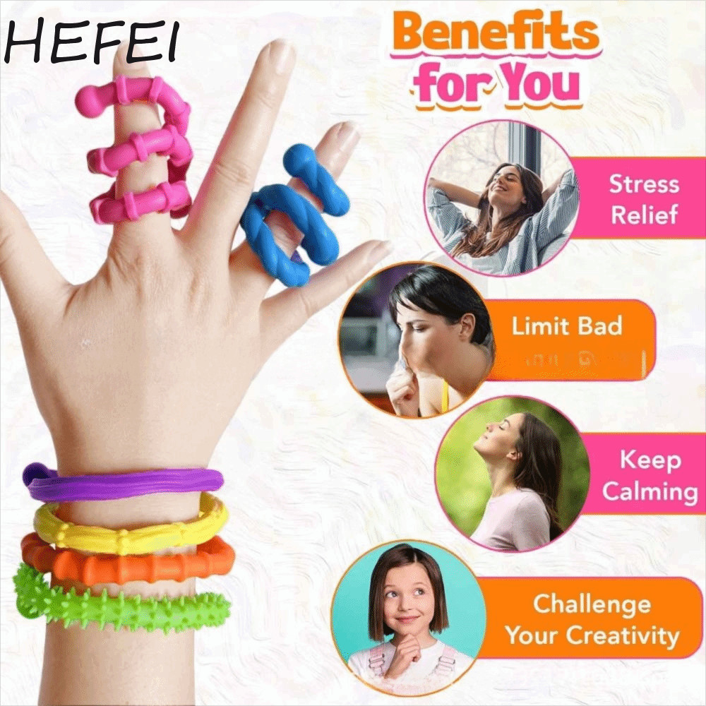 SATURYMODE ของเล่นผ่อนคลาย, ห้องเรียนใช้ Textured Sensory Sticks, Focus ...