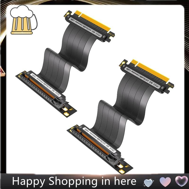 [Pretty] Pcie 4.0 16X Extension Cable, 64GBS ความเร็วสูง GPU Riser ...