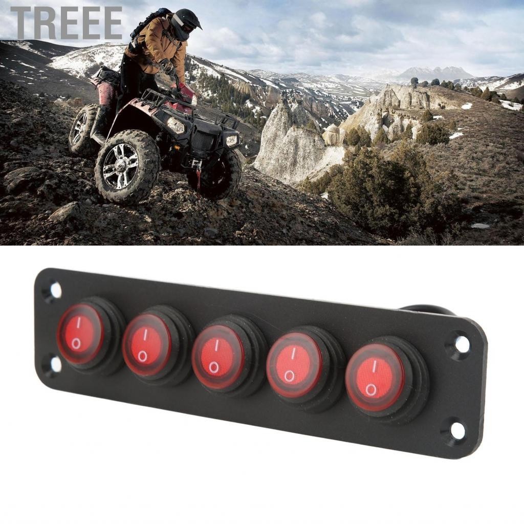 Treee 5 GANG SWITCH BOARD กันน้ำน้ำหนักเบาสีแดงแผงไฟอายุการใช้งานยาวนาน ...