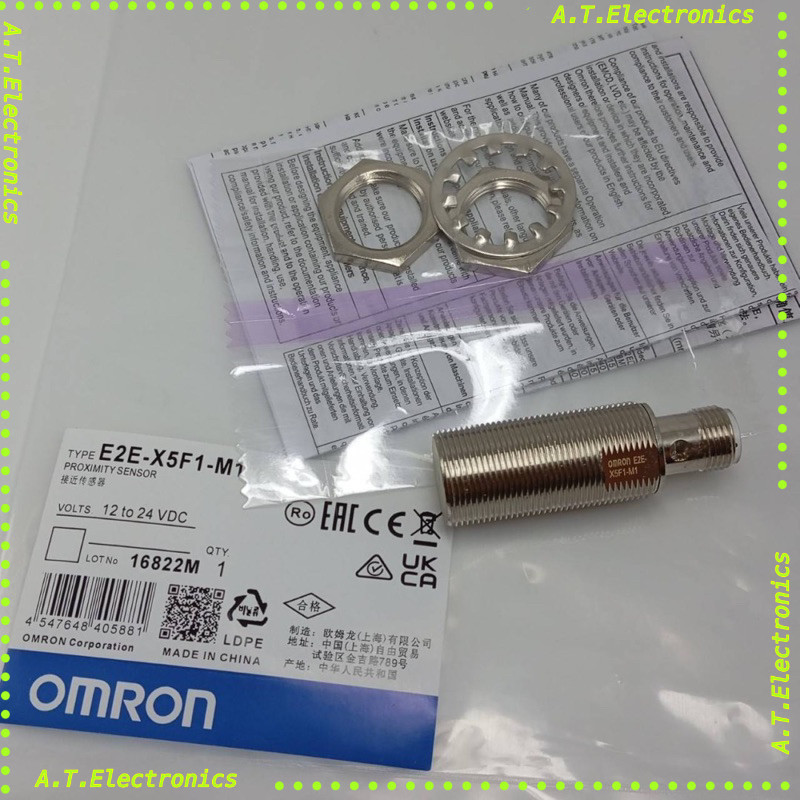 thumbnail interactive-video image 1 of E2E Series Omron Proximity Switch Omron E2E-X1R5E1-M1 Inductive – 8mm, 1.5mm Range, 12-24VDC Proximity Sensor 1 of 12