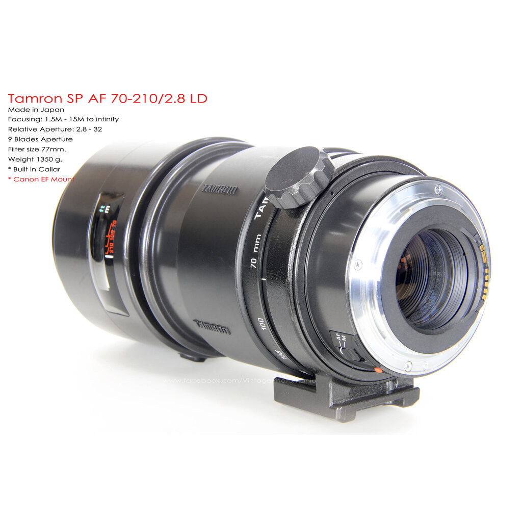 Tamron SP AF 70-210/2.8 LD *Canon EF Mount เลนสเทเลไวแสงสำหรับ