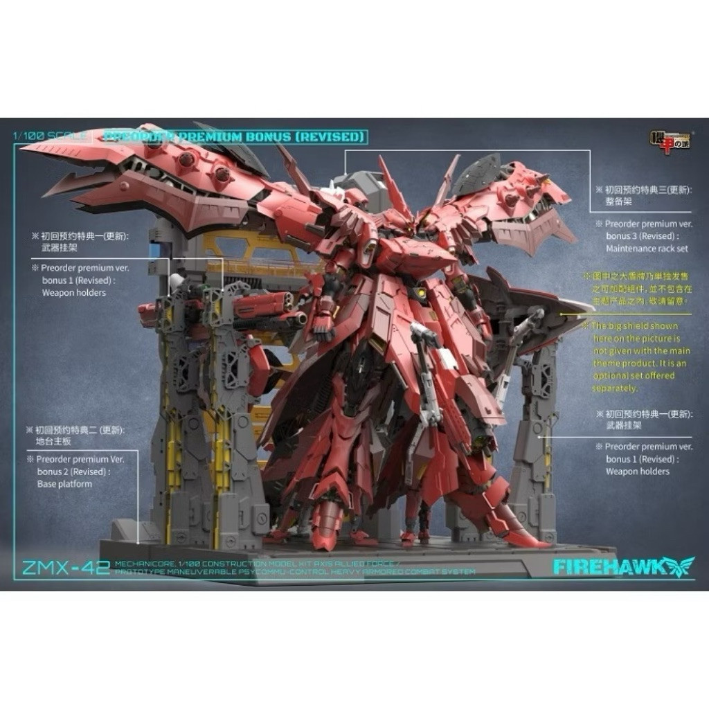 Mechanicore 1/100 ZMX-42 Firehawk *สินค้าพร้อมส่งจากไทย* | Shopee