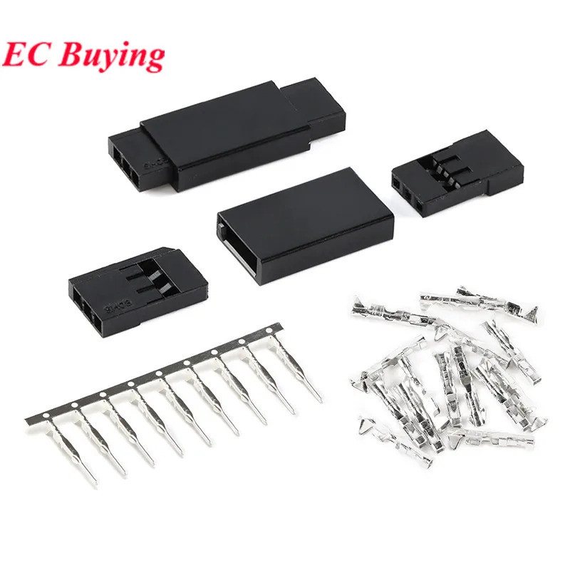 10pcs DIY 3 Pin Servo Plug ชุดหญิงชาย Connector ชุบทองสําหรับ Futaba JR ...