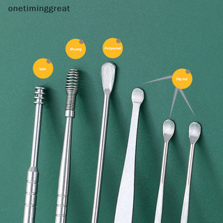 Onetiminggreat 6 ชิ้น/เซ็ต Ear Wax Pickers Earpick Wax Remover ชุด ...