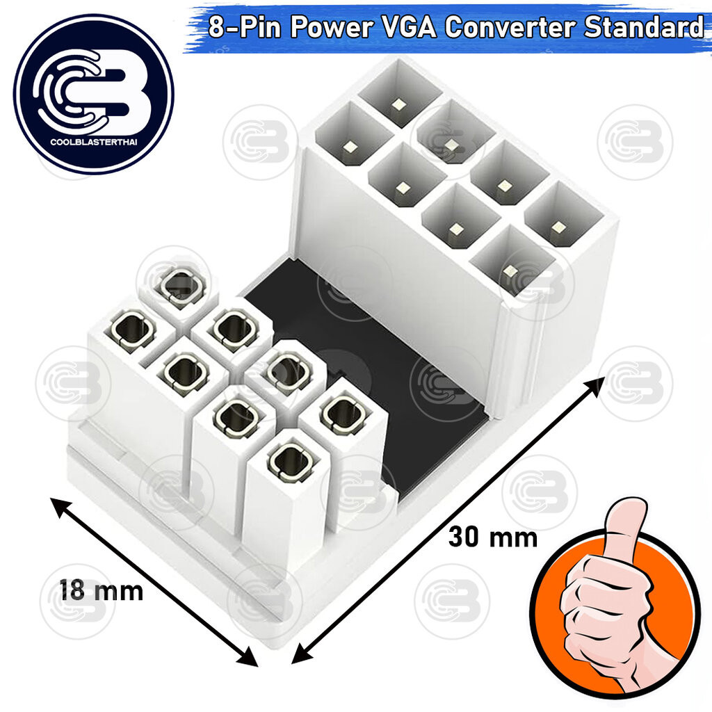[CoolBlasterThai] Cable Management GPU 8 Pin U-TURN 180 Degree ...