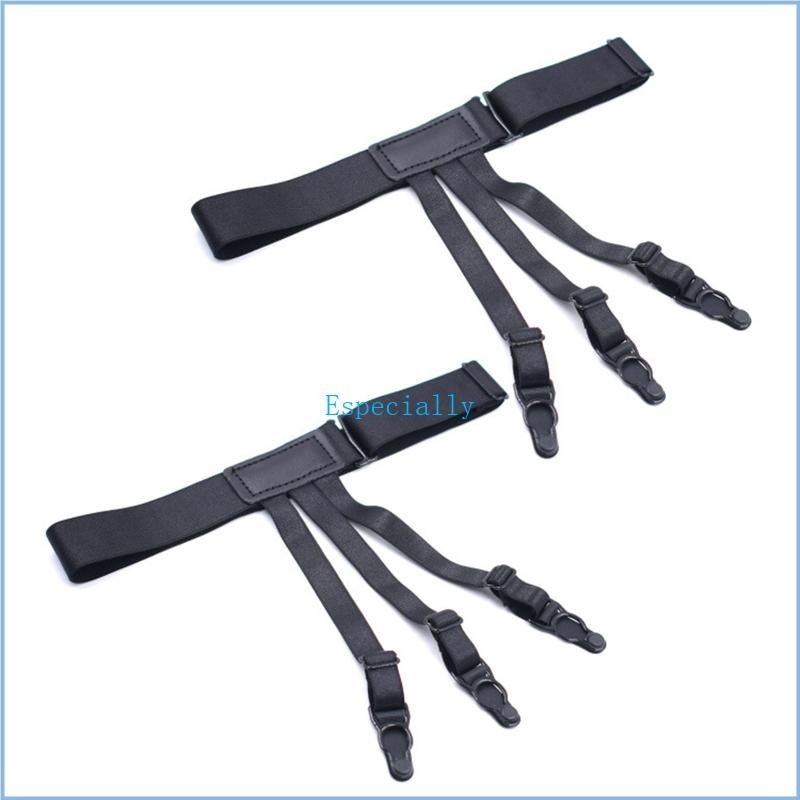 Esp 2 ชิ้นชุดขายืดหยุ่น Suspenders พลาสติกล็อค Clamps เสื้อ Stays ผู้ ...